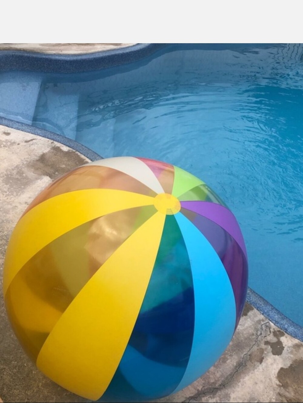 PLAY DAY Inflatable BEACH BALL 2.3ft See-Thru 12 Panel WALMART 2014 NEW Unused